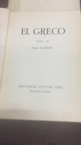 El Greco. Cassou.  Ars Mundi. Ed. Leru