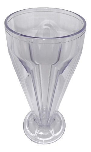 Taça De Milk Shake Em Acrílico Premium 360ml Sorveteria 12un Cor Transparente