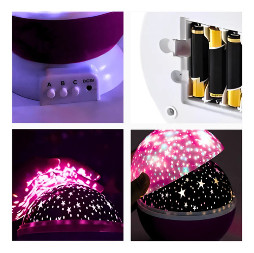 Luminária Projetor Estrelas 360o Abajur Star Master Galaxy