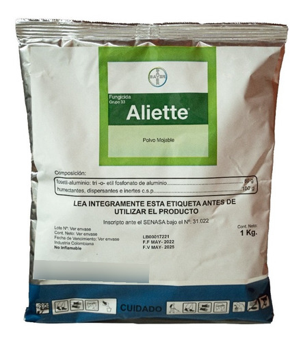 Fungicida Aliette Bayer Fosetil Aluminio 80% 1 Kg