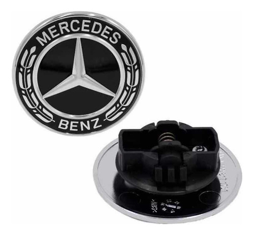 Insignia Mercedes Benz 57 Mm De Capot Negro