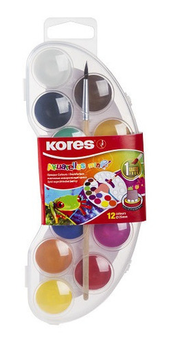 Estuche De Mini Acuarela Kores 12 Colores 