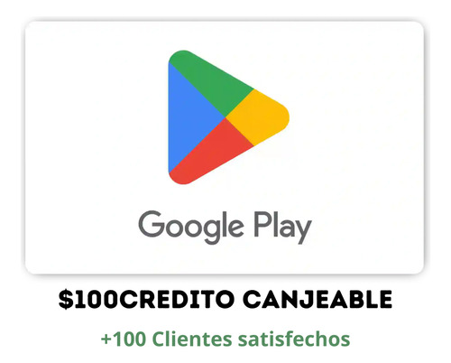 Gift Card Google Play $100 Saldo. 