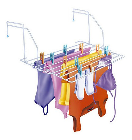 Imagem 3 de 3 de Varal De Roupa Para Apartamento Pequeno Portatil Retratil