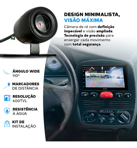 Kit Multimídia Android Carplay 7 Pol Palio/siena/strada G1