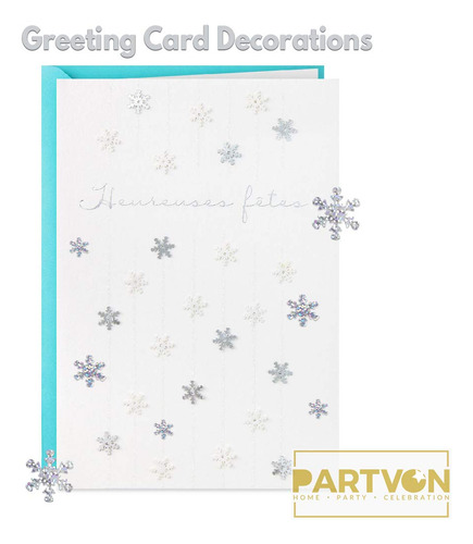 Confeti De Navidad Copos De Nieve Plateados 1500 Unidades