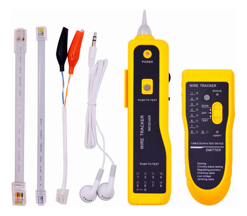 Kit Localizador De Rede E Cabos Rj45 Rj11 Com Led