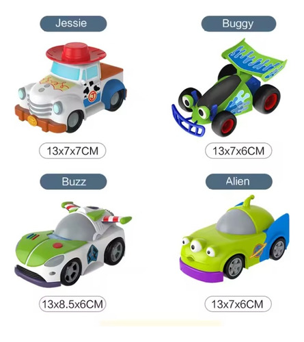 Autos Toy Story Buzz Lightyear Woody Jessie Rex Alien Buggy