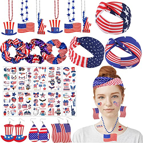 Doumeny 25 Pcs 4th Of July Party Accesorios Kit, Vbjxp