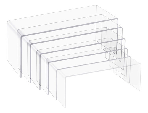 6x Pantallas Acrílicas Riser Riser Riser Estantes Para La