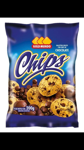 Galletita Gold Mundo Chips Chocolate 200g Pack 6 Unidades