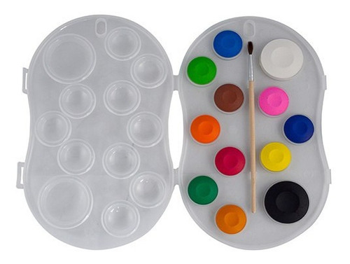 Aquarela Pastilha 12 Cores + 1 Pincel