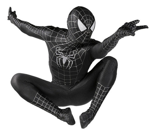 Eaeovni Mono Disfraz De Spiderman Negro Para Adultos Y Niños