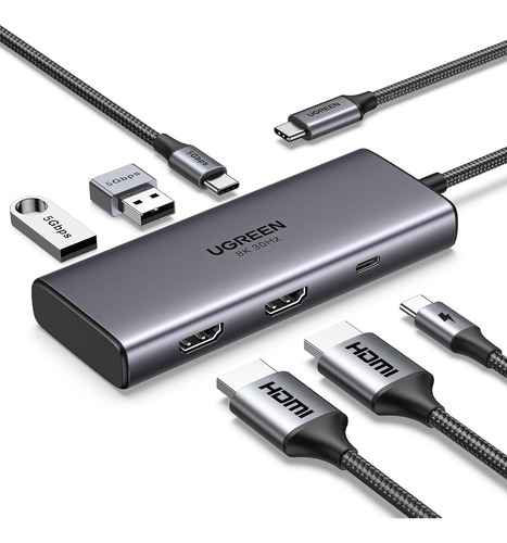 Ugreen Revodok 206 Docking Station 6 En 1 Usb C Dock Dual...