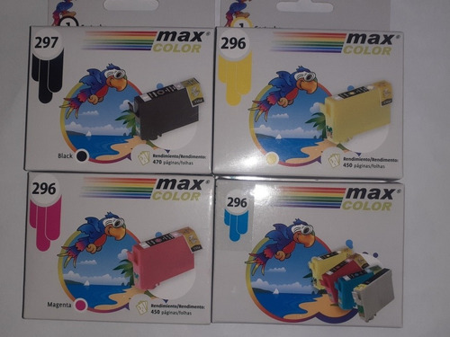 Set Tintas 296 Colores Y 297 Bk Alternativo Xp231 Xp241 Y Ot