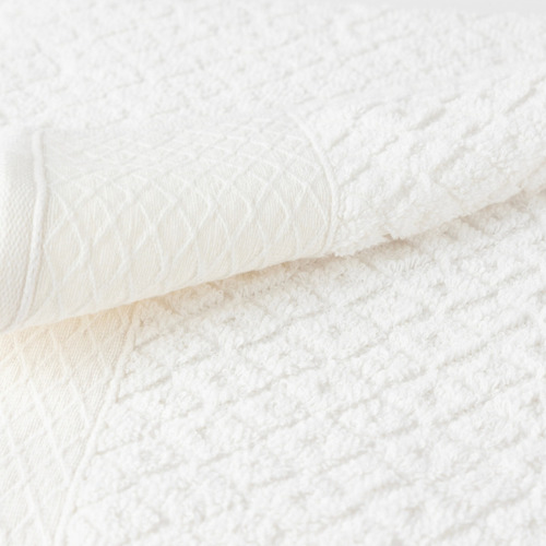 Toalha Rosto Capri Premium 100% Algodão Fio Penteado 48x80cm Cor Off White Textura