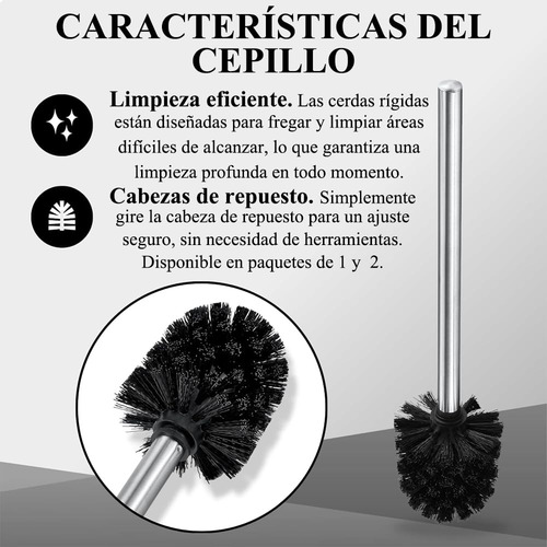 Cepillo De Inodoro Y Soporte De 2 Piezas, Cepillo De