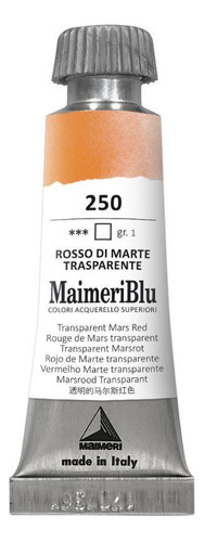 Aquarela Maimeri Blu Tubo Gr.1 250 Transp Mars Red 12ml