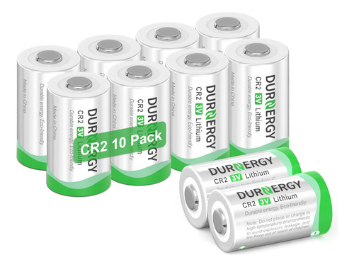 Durnergy Bateria De Litio Cr2 3v 10 Unidades, Bateria De Lit
