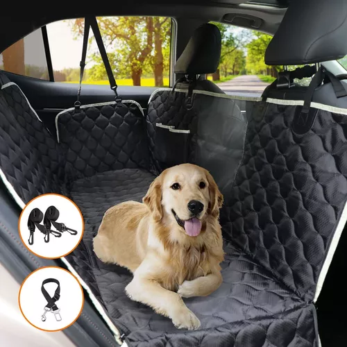 PETICON Funda de asiento de coche para perro con ventana de malla