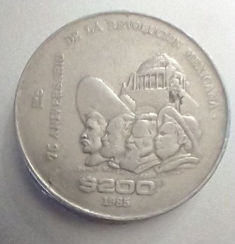 Moneda De 200 Pesos 75 Aniversario De La Revolución Mexicana