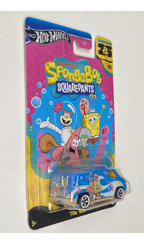 Hot Wheels 2024 Spongebob Squarepants 1/5 - ´70s Van Color Azul Acero Con Blanco
