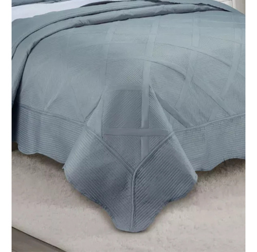 Colcha Egeu King Cinza 260x280 Camesa