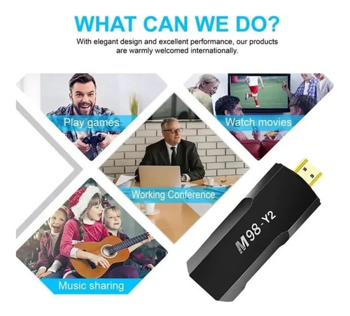 Smart Tv Stick Android Tv Wifi Asistente De Google Chromecas Negro Estándar