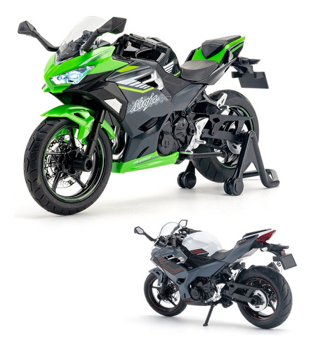 Kawasaki Ninja 400 Miniatura Metal Moto Con Soporte 1/12