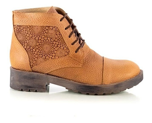 Borcego Bota Corta Cuero Mujer Sucre Art 4319 Zona Zapatos