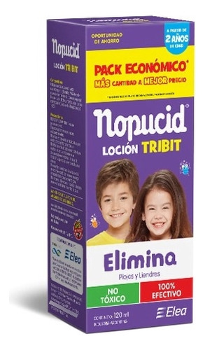 Nopucid Loción Tribit Elimina Piojos Y Liendres X 120 Ml