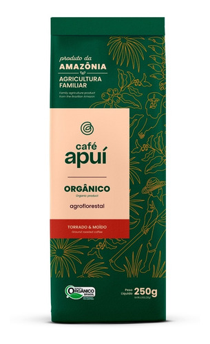 Café Orgânico Apuí - Em Pó. Pacote 250g 