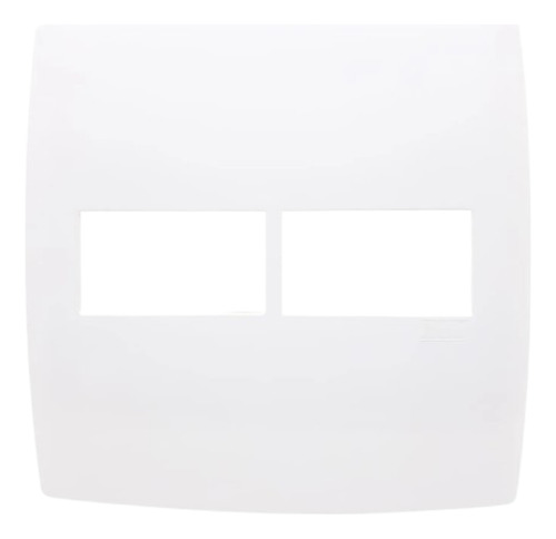 Placa P/ 2 Módulos 4x4 Com Suporte - Home Branco