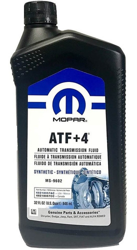 Aceite De Transmisión Aut. Mopar Atf+4, 946 Ml. 68218057ac