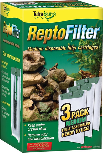 Cartuchos De Filtro Tetra Reptofilter, Medianos, 12 Cartucho