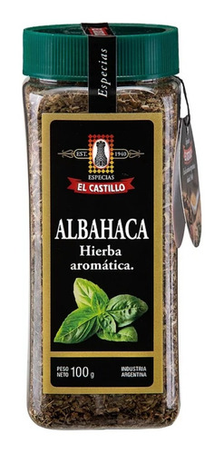 Albahaca Deshidratada El Castillo Bote X100gr