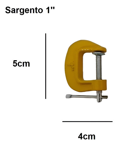 Kit 3 Grampos Sargento Tipo C 1 2 3 Polegadas Multiuso Aço