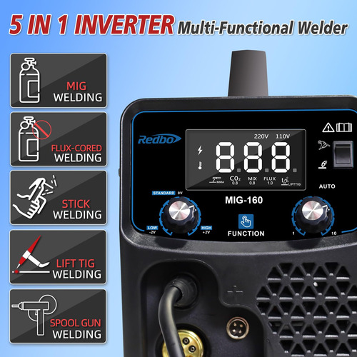 Redbo Potente Soldador Mig De 110/220 V De Doble Voltaje De.