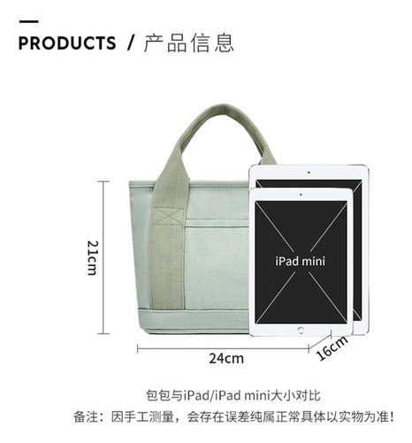 Elegante Minibolso De Mano De Lona Tipo Hobo