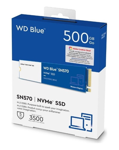 Disco Estado Sólido Western Digital Blue Ssd M.2 500gb Nvme 