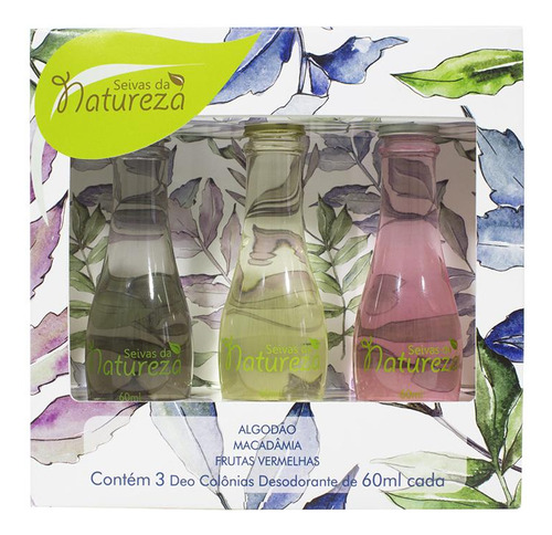 Estojo Mini Colonias Aromatica Seivas  3 Unidades 60ml