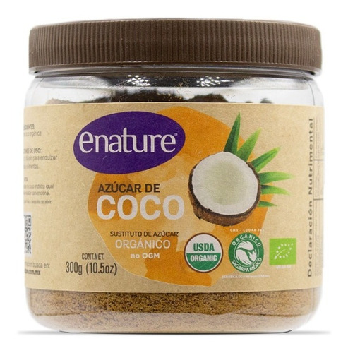 Imagen 1 de 2 de Azúcar De Coco Orgánica Enature 300 G