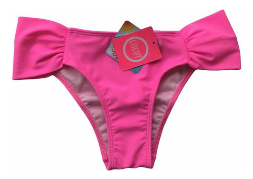 Tanga De Bikini Cocot Fucsia Rosa Chicle Frunce Cadera