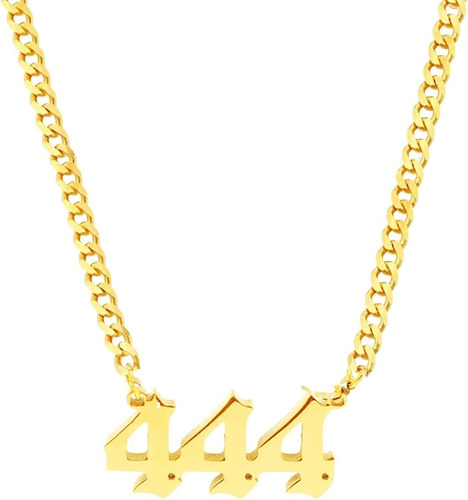 Hutinice Angel Number Necklace For Women, 18k Gold Plated Da