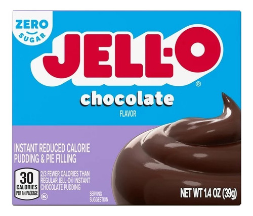 2 Pudding Jello Chocolate Fudge Jell-o Pudin Sin Azúcar
