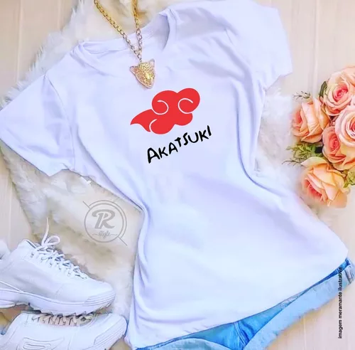 Camiseta Akatsuki Nuvem Vermelha Regata Personalizada