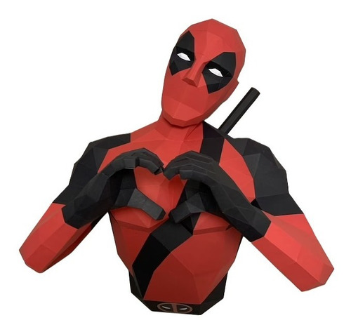 Deadpool Forma Corazón Para Armar Papercraft (formato Pdf)