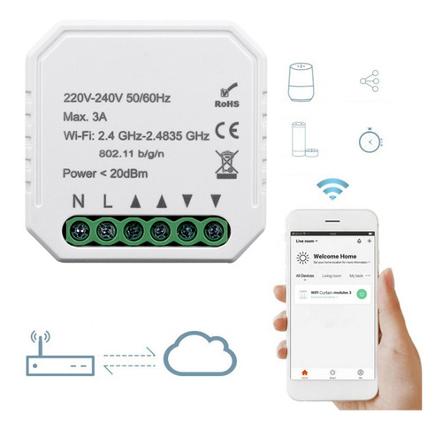 Módulo De Cortina Inteligente Tuya Wifi Para El Hogar