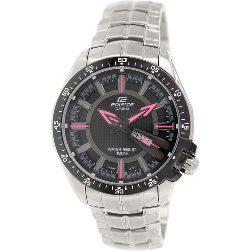 Casio Hombres Del Edificio Ef130d-1a4v De Plata De Acero