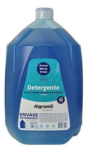 Detergente Liquido Algramo Aroma Marea Frutal 5lts. Mp